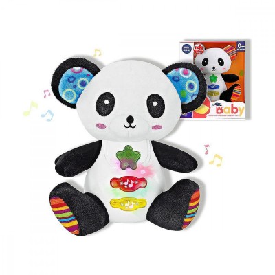 Jucarie interactiva bebe cu sunete si lumini 15 cm - Panda foto