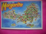 HOPCT 15513 HARTA TURISTICA INSULA MARGARITA -VENEZUELA --AMERICA DE SUD -NECIRCULATA
