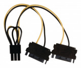 Cablu de alimentare intern 2x SATA 15 pini tata - PCI Express mama 0.15m Valueline