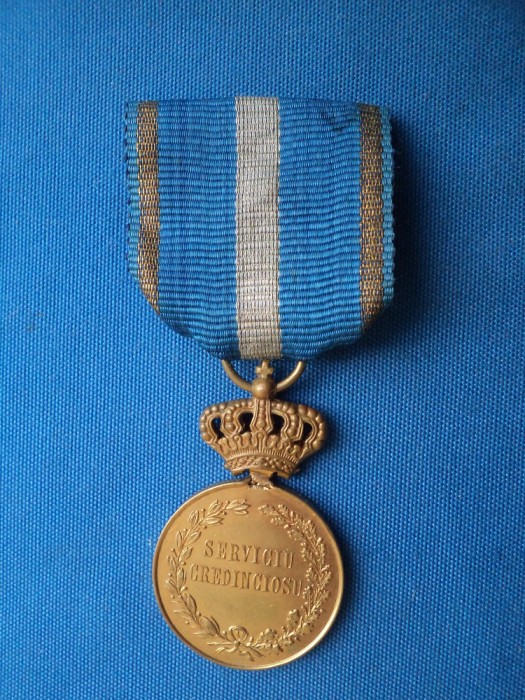 MEDALIA SERVICIU CREDINCIOSU 1878 CLASA I