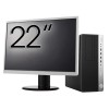 Pachet Calculator Second Hand HP EliteDesk 800 G3 Tower, Intel Core i3-6100 3.70GHz, 8GB DDR4, 256GB SSD, DVD-ROM + Monitor 22&amp;quot; NewTechnology Med