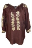 Bluza Dama Casual Rody S Forever Maro Bej Marimea L cu Broderie - Bluza de Damă Elegantă
