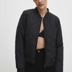 Answear Lab geaca bomber femei, culoarea negru, de tranzitie