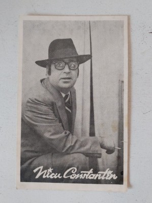 Nicu Constantin actor roman poza print semnata pe spate + dedicatie 1981 autogaf foto