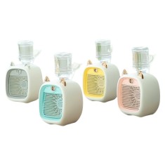 Ventilator portabil cu pulverizator, recipient 200ml, USB