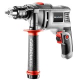 Masina de gaurit cu percutie Graphite 650 W, mandrina cu cheie 13 mm, valiza BMC