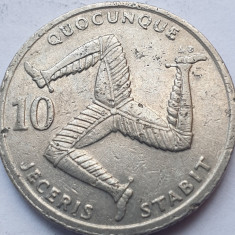 10 pence 1992 Isle of Man / Insula Man , km#337