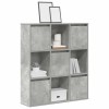 Gossi biblioteca, gri beton, 89x24x101,5 cm, lemn prelucrat