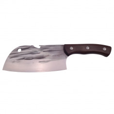 Cutitul bucatarului IdeallStore®, lucrat manual, Hungry Saviour, 28 cm, otel inoxidabil, 300 g, maro