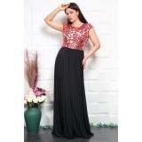 Rochie de ocazie lunga Bordo - 38Marimea