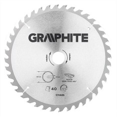 Panza ferastrau circular 40 dinti varfuri HM 255x30mm GRAPHITE 57H686 HardWork ToolsRange
