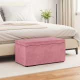 vidaXL Taburet Roz 81 x 41 x 40 cm Catifea și lemn stratificat 876783