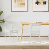 vidaXL Scaun de sufragerie 2 pcs Alb 43 x 44,5 x 77 cm 42020489