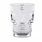 Halba din sticla pentru bere, forma de craniu, 500 ml, Pufo