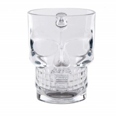 Halba din sticla pentru bere, forma de craniu, 500 ml, Pufo