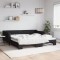 vidaXL Pat de zi cu extensie, negru, 100x200 cm, textil 3197433
