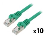 Cablu de rețea F/UTP 6 litat CCA PVC verde 1m 26AWG