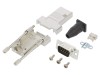 Conector D-Sub 9P Tata Amphenol, Lipire pe Cablu, Ecranat, Gold Flash