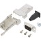 Conector D-Sub 9P tată, lipire pe cablu