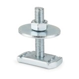 Surub cap T cu piulita si saiba incluse, din otel zincat pentru profil aluminiu 41x41 sau 41x21 M10 x 40 mm