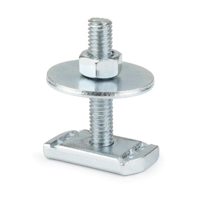 Surub cap T cu piulita si saiba incluse, din otel zincat pentru profil aluminiu 41x41 sau 41x21 M10 x 60 mm foto