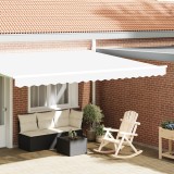 VidaXL Marchiză Valance pentru Cadru de 4.5 m Alb 4.3x0.2 m