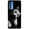 Husa compatibila cu Motorola G100 model curious cat, Silicon, TPU, Viceversa, Transparent, Carcasa