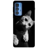 Husa compatibila cu Motorola G20 model curious cat, Silicon, TPU, Viceversa, Transparent, Carcasa