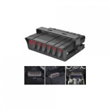 Carcasa cu 6 butoane iluminate 12v si suport de prindere auto ,atv ,barca ,rulota etc