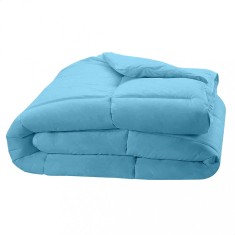 Pilota matlasata cu umplutura microfibra si invelis din bumbac ranforce pentru vara, 200 g/m?, Bleu, 140x210 cm