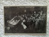 carte postala M. S. regele Carol I , pe catafalc .