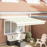 vidaXL Cortina Retractabilă Crem 300 x 250 cm Material textil, Metal