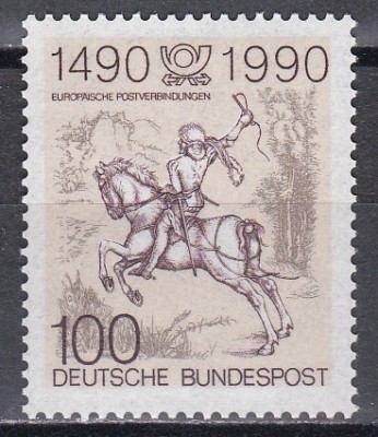 Germania 1990 - A 500-a aniversare a comunicațiilor poștale &amp;icirc;n Europa, MNH foto