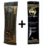 Pachet 1 Vital Honey + 1 Miere Afrodisiaca Wonderful Honey &ndash; Plic 12g &ndash; Energie Rapida si Potenta Naturala