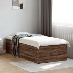 vidaXL Cadru de pat, stejar maro, 90x200 cm, lemn prelucrat 3280971
