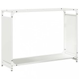 Cumpara ieftin Suport pentru lemne de foc alb 90x28x65 cm Otel laminat la rece