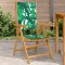 vidaXL Scaune grădină 2 buc., model frunze, lemn masiv acacia textil 367661