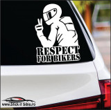 Respect For Bikers Model 2 - Stickere Auto