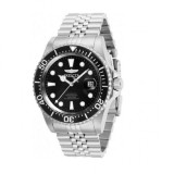 Invicta Pro Diver 30091 Ceas Automat Bărbați Cadran Negru Brățară Argintie Oțel 42mm