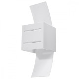 Lampă De Perete Loreto Albă Aluminiu/Sticlă 1 Bec Pătrat Modern De Interior