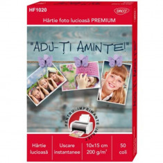 Hartie Foto DACO, 10x15 cm, 50 Coli/Top, 200 g/m², pentru Imprimanta Ink-Jet, Hartie Foto, Hartie Foto 10x15, Hartie Foto Lucioasa, Hartie Foto Glossy