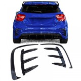 Set aripi spoiler cu flapsuri splitter bara spate potrivit pentru Mercedes A W176 13-18 Performance AutoTuning