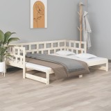 vidaXL Pat extensibil de zi, 2x(90x200) cm, lemn masiv de pin 820222