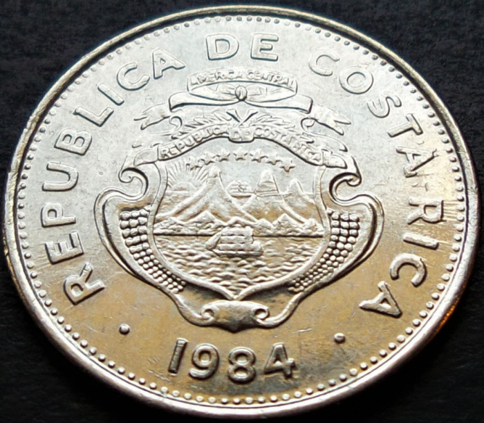 Moneda exotica 2 COLONES - COSTA RICA, anul 1984 *cod 308 A