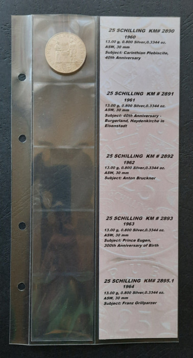 25 Schilling &quot;Karntner Volksabstimmung&quot; 1960 Austria, in fila numismatica A3223