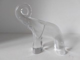 Statueta Elefant Sticla Masiva, Decor Modern, 14x14cm