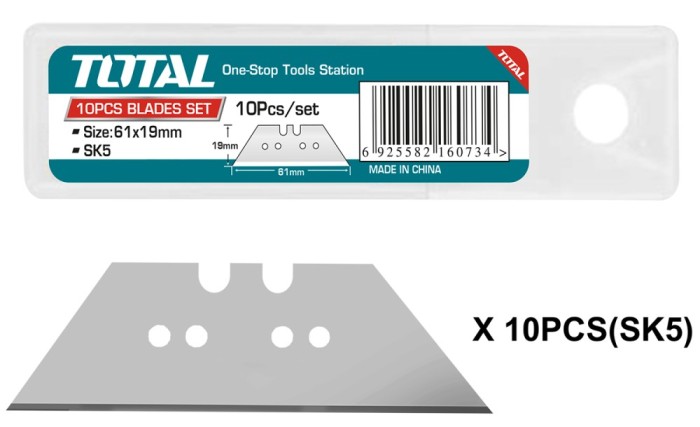 TOTAL - SET LAME CUTTER 61MMX19MM - 10BUC PowerTool TopQuality