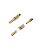 Mufa RCA mama metal auriu inel negru