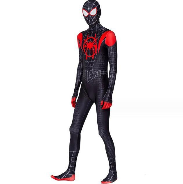 Costum carnaval negru-roșu cu imprimeu păianjen &ndash; adult