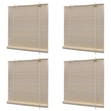 Cumpara ieftin Jaluzele din bambus natural tip rulou, 4 buc., 120 x 160 cm